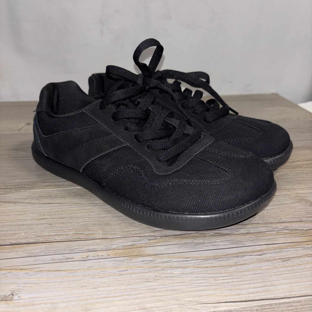 Women's 7- 7.5 Barefoot Black Knit Shoes Whitin Minimalist Wide Toe Box Outdoor